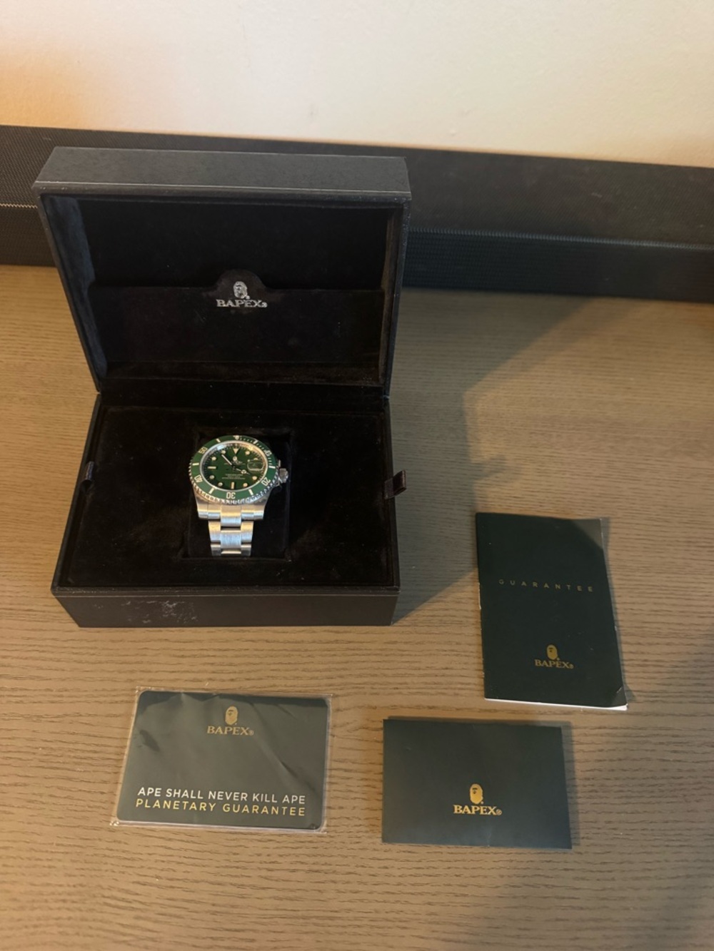 Bapex Green Dial Stainless Steel Men’s Watch